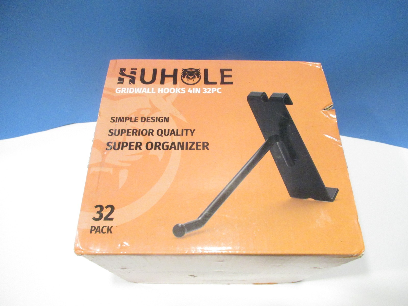 New HUHOLE Gridwall Display Hooks 4 Inch Black 32 pcs