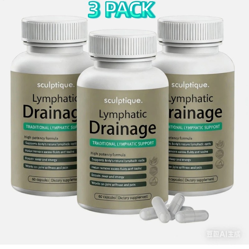 3 PACK Sculptique Lymphatic Drainage Capsules, Lymphatic Drainage, 180 Capsules