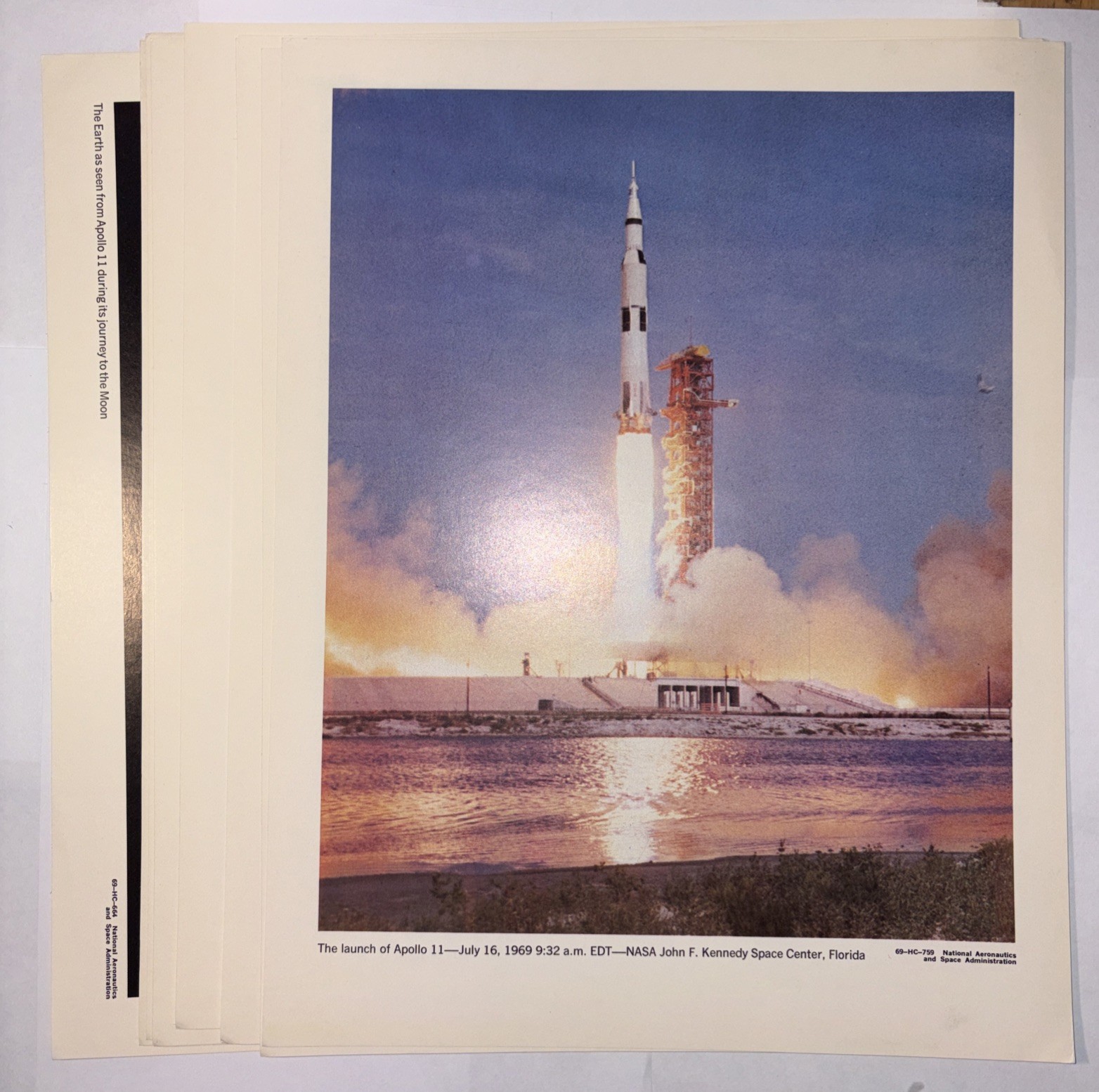 NASA Apollo 11 Photo Lot (12) 14” X 11”