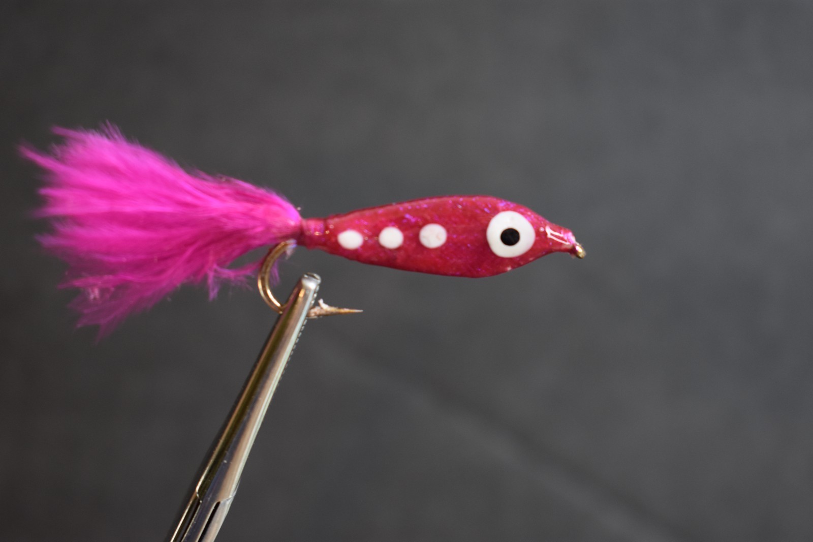 Pink with White Spots  EPOXY MINNOW Nymph Fly Fishing Flies 1 Fly, U Choose Size