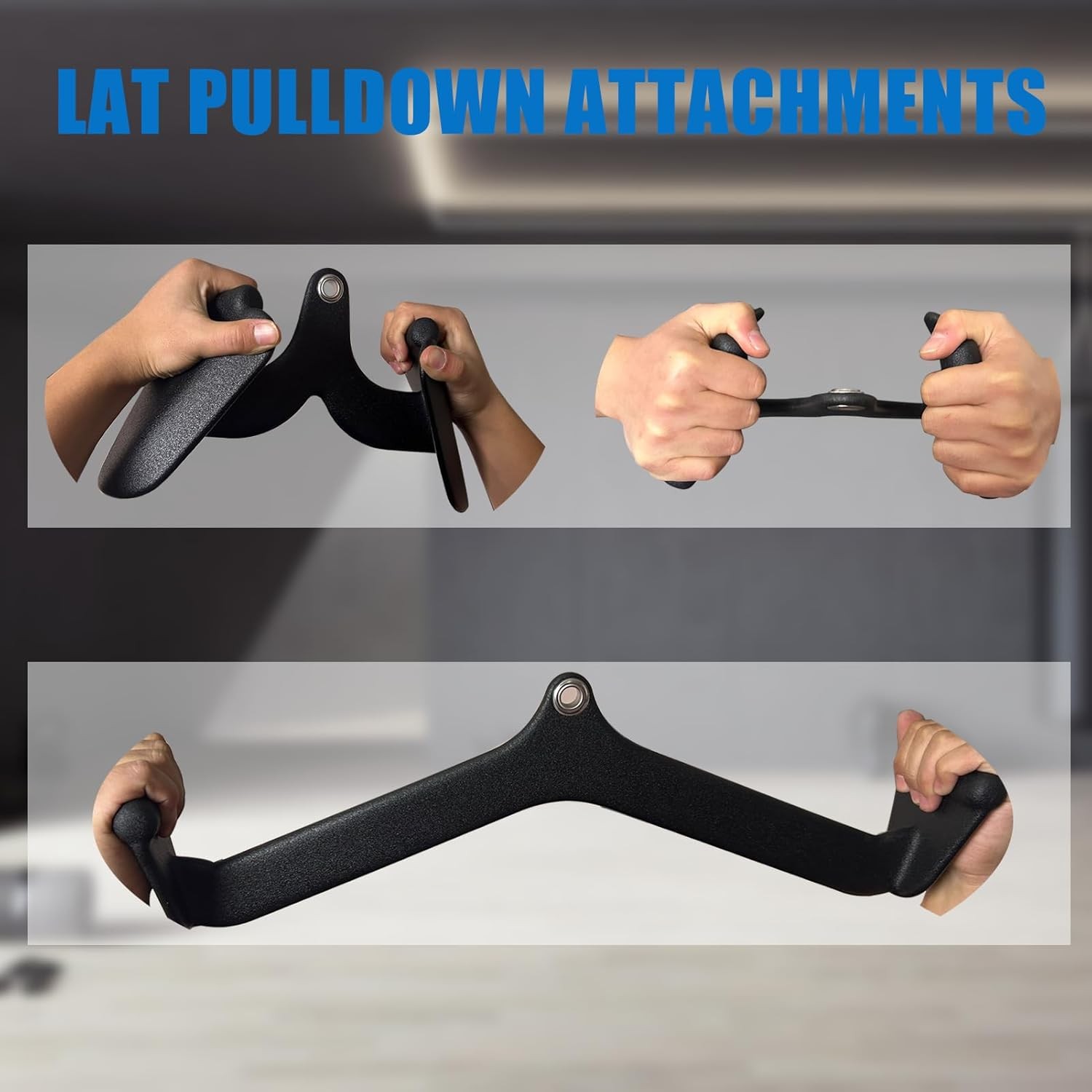 LAT Pulldown Attachments, Bar Cable Machine Attachment,T-bar Style 01