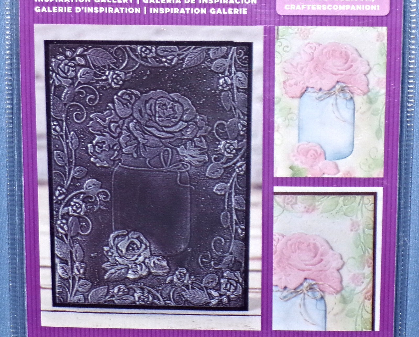 Crafters Companion Rose Bouquet Embossing Folder Size 5 x 7  New Free Shipping