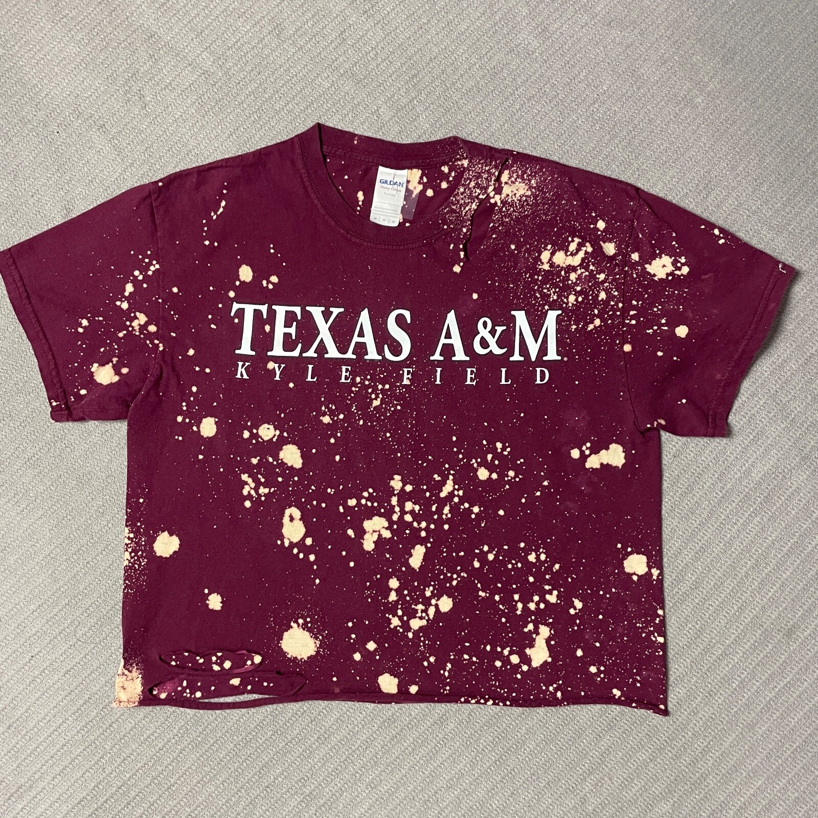 Texas A&M Shirt Womens M Crop Purple Top 12th Man Kyle NCAA Football Preppy