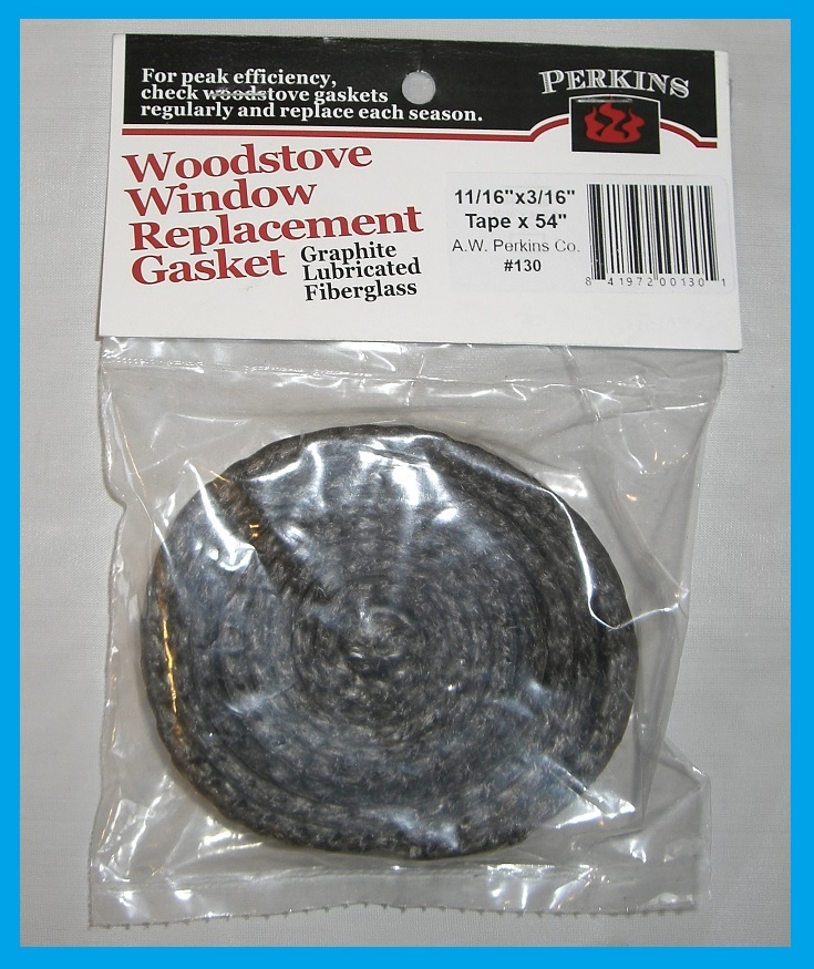 AWP PERKINS Woodstove Glass Door Gasket Black Graphite Tape with Adhesive AW130