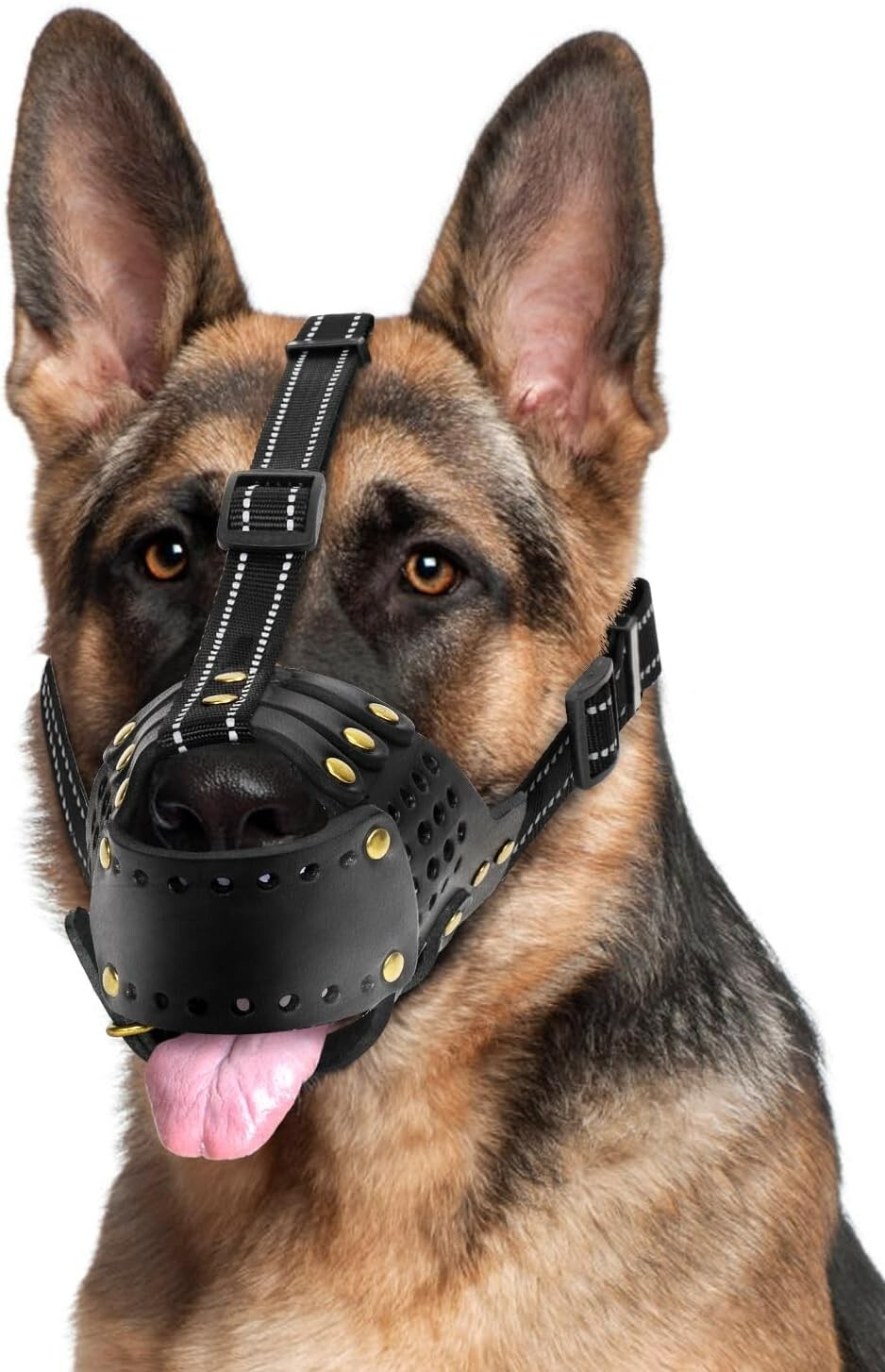 Heavy Duty Muzzle for Medium Large Dogs Biting Leather Basket German Shepherd