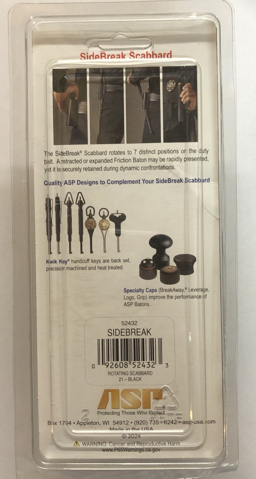 ASP SideBreak Rotating Scabbard 21 Black 52432 - NEW!