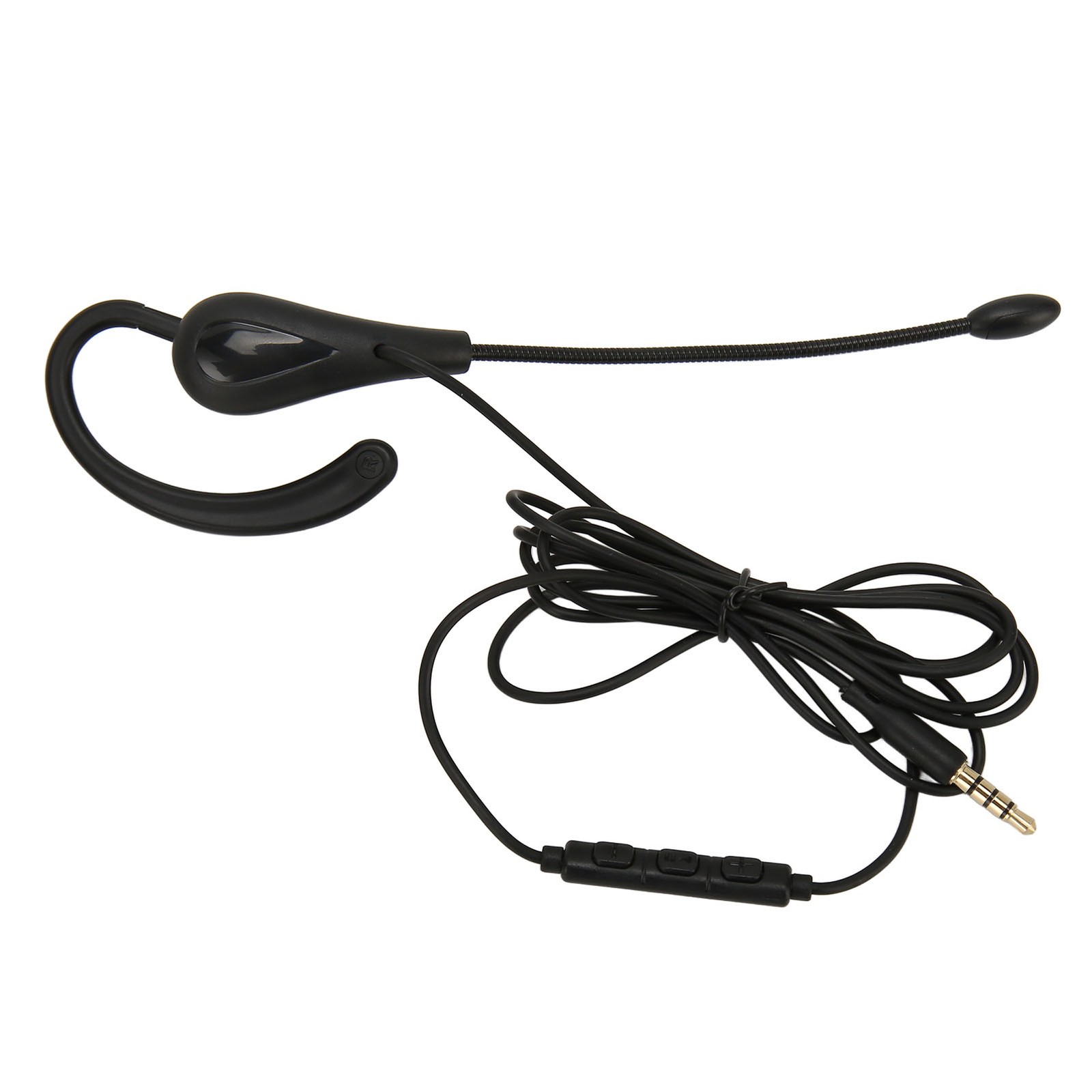Single Ear Headset With Microphone Wired Noise Cancelling Lightweight Monaural
