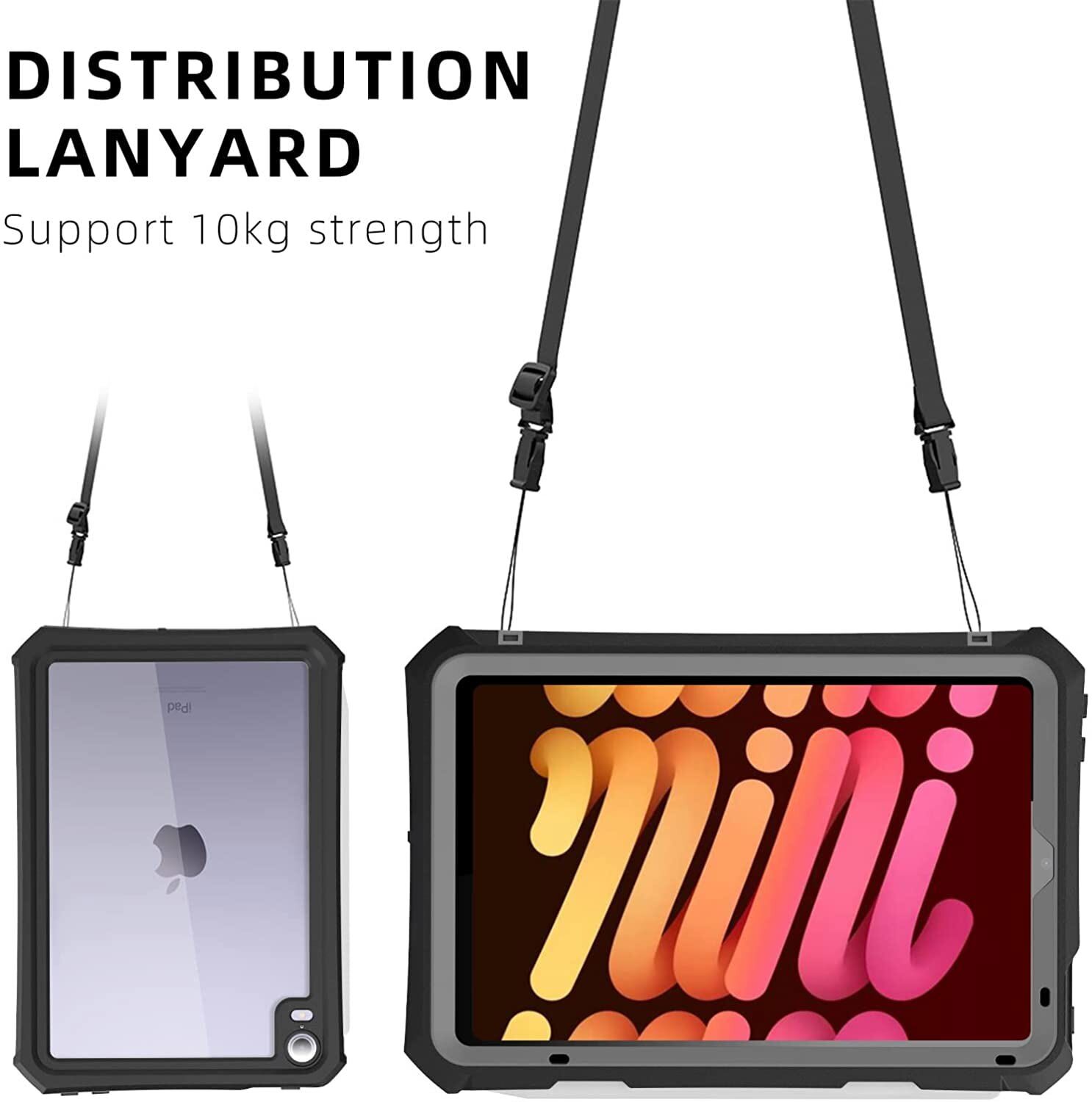 Waterproof Case For iPad Mini 6th Generation 8.3"Full Body Shockproof Pen Holder