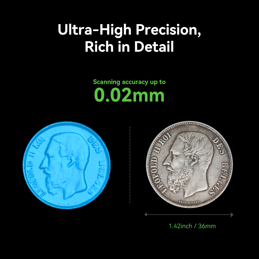 Creality 3D Scanner CR-Scan Otter 0.02mm Accuracy Scan for Black/Metal Objects