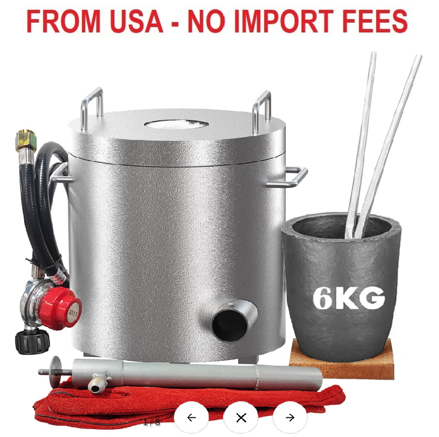 Garvee 18 lbs / 6 KG Propane Melting Furnace Kit - 2372°F Metal Foundry Furnace