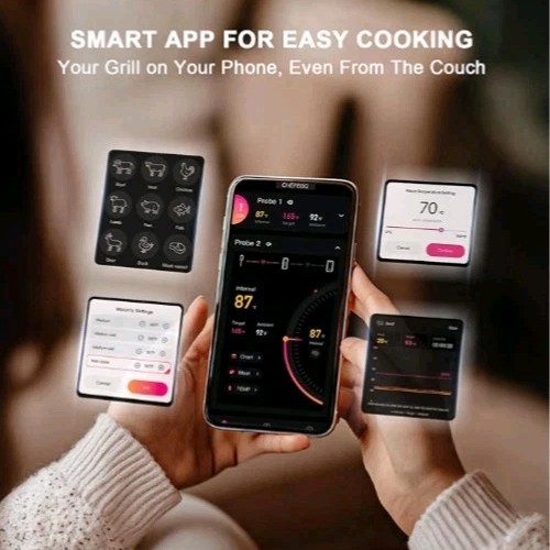 Wireless Smart Meat Thermometer..Wireless BBQ Meat Thermometer With APP
