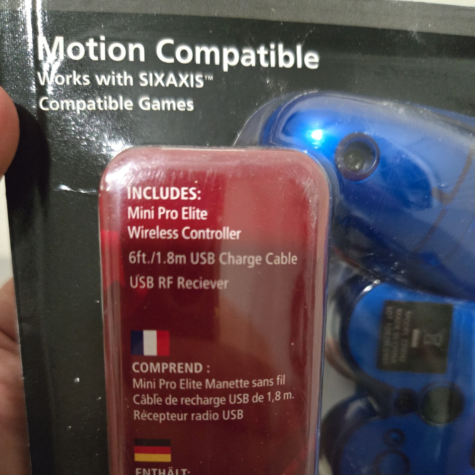 PowerA Mini Pro Elite Wireless Controller PS3 Blue New Sealed Motion Control