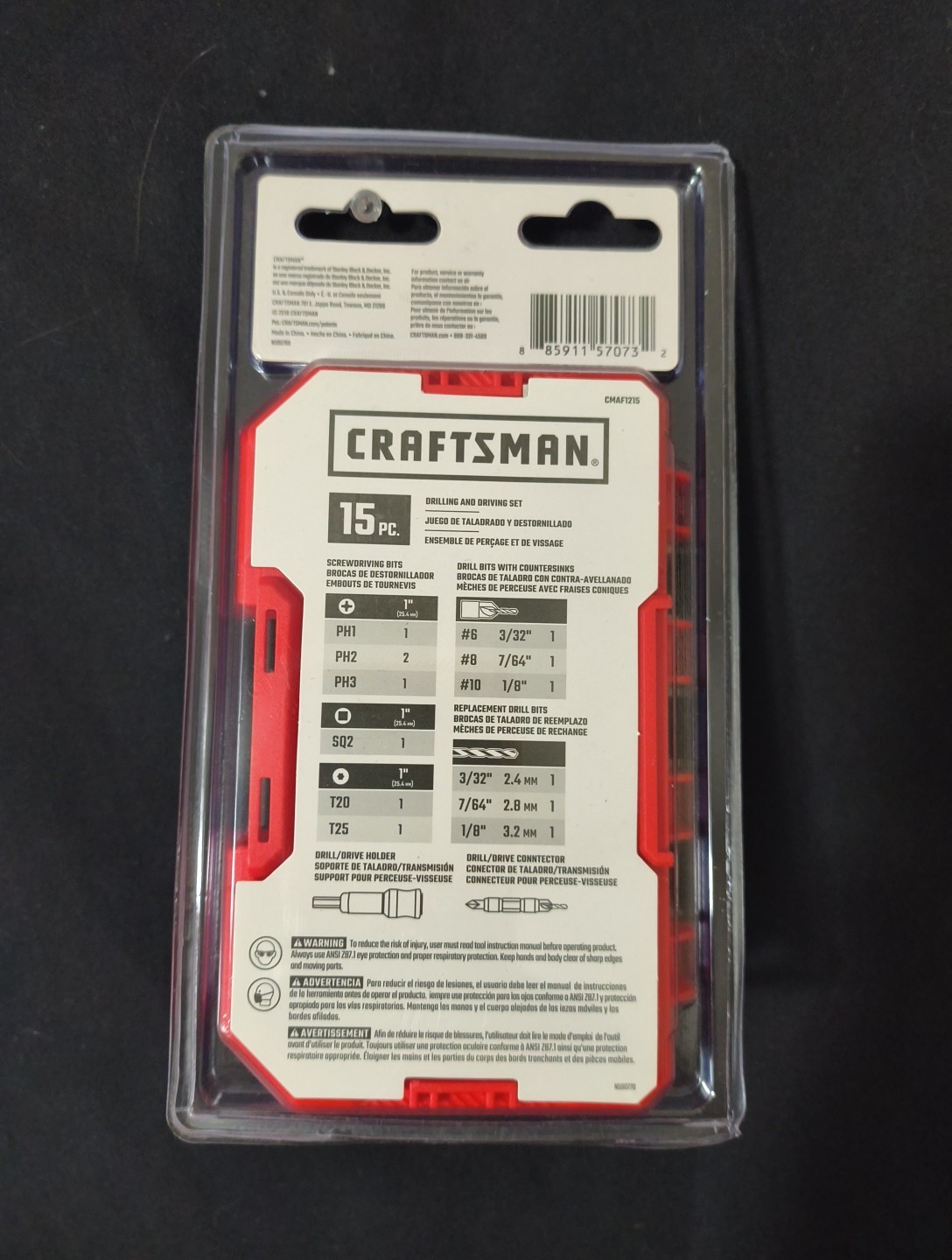 Craftsman Tools Drilling & Driving Set 15pc Great Christmas Gift! CMAF1215