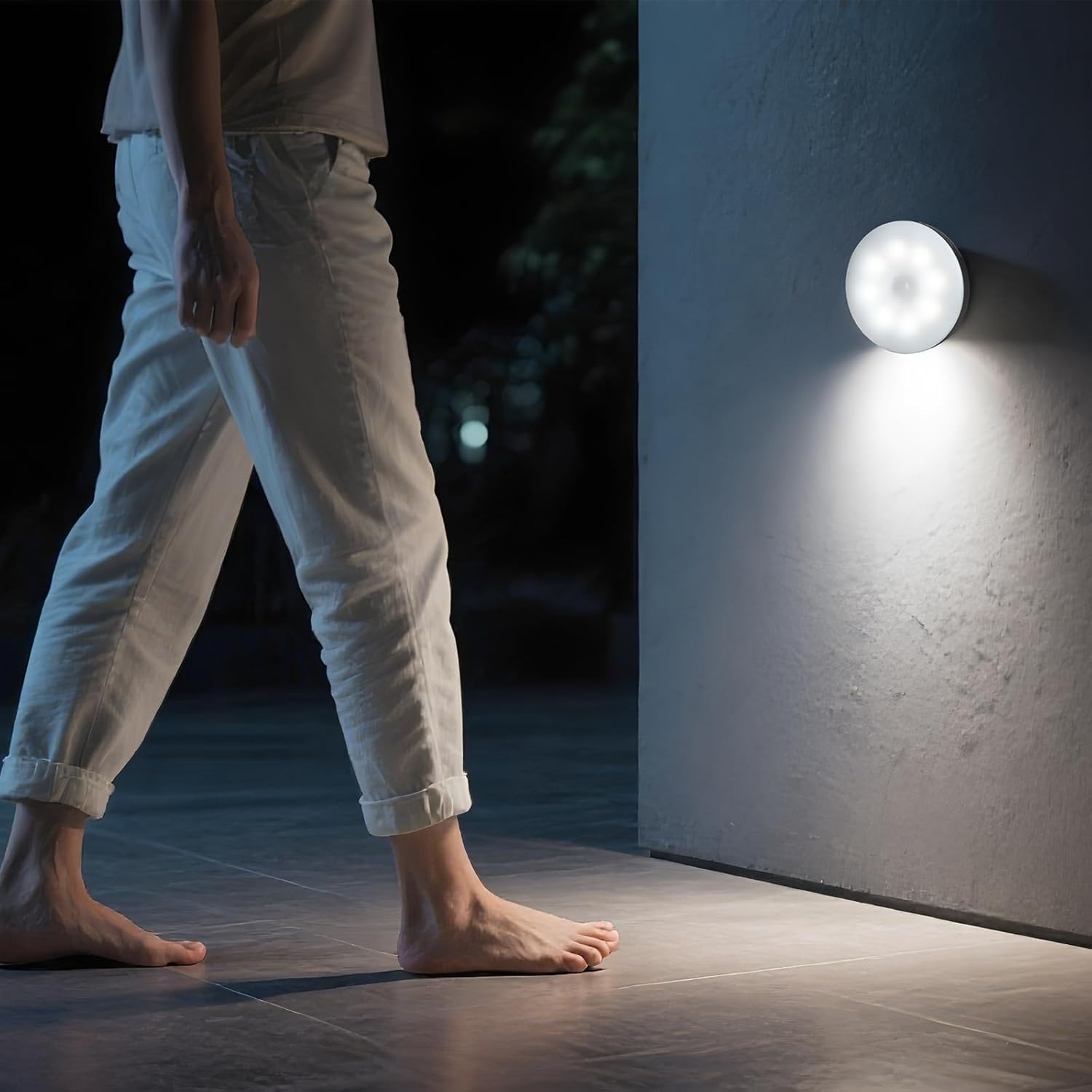 Led Induction Night Light 2 Magnetic Lamp Infrared Motion Sensor AU