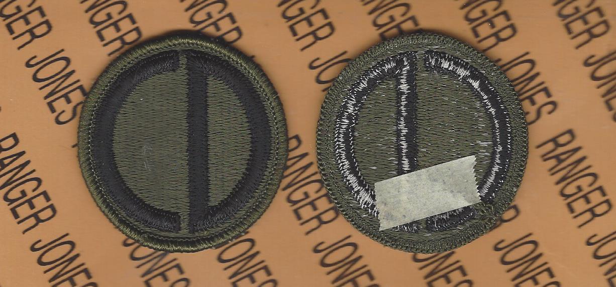 US Army 85th Infantry Division OD Green & Black uniform patch m/e