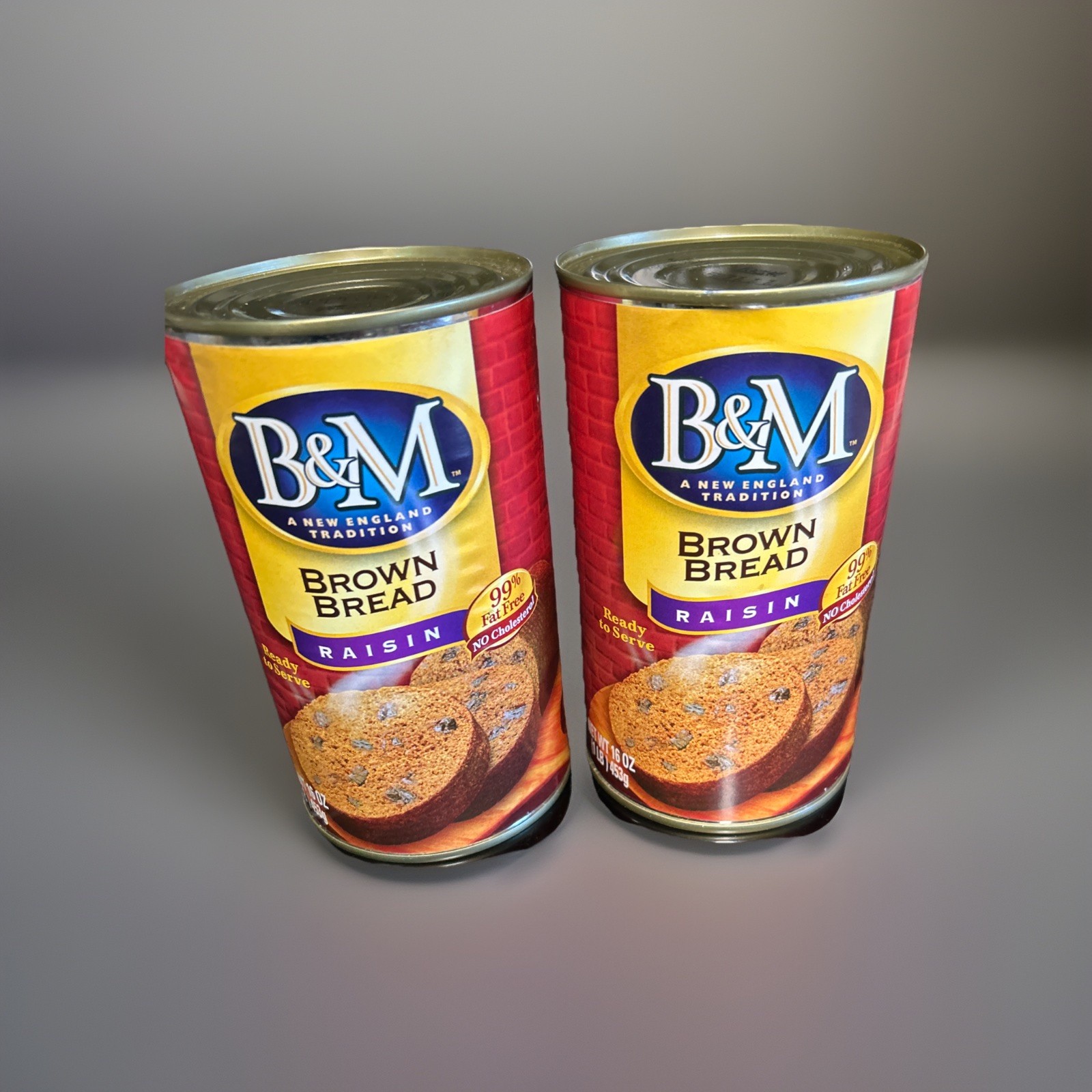B & M BREAD BROWN RAISIN, 16 Oz (Pack of 2)dents