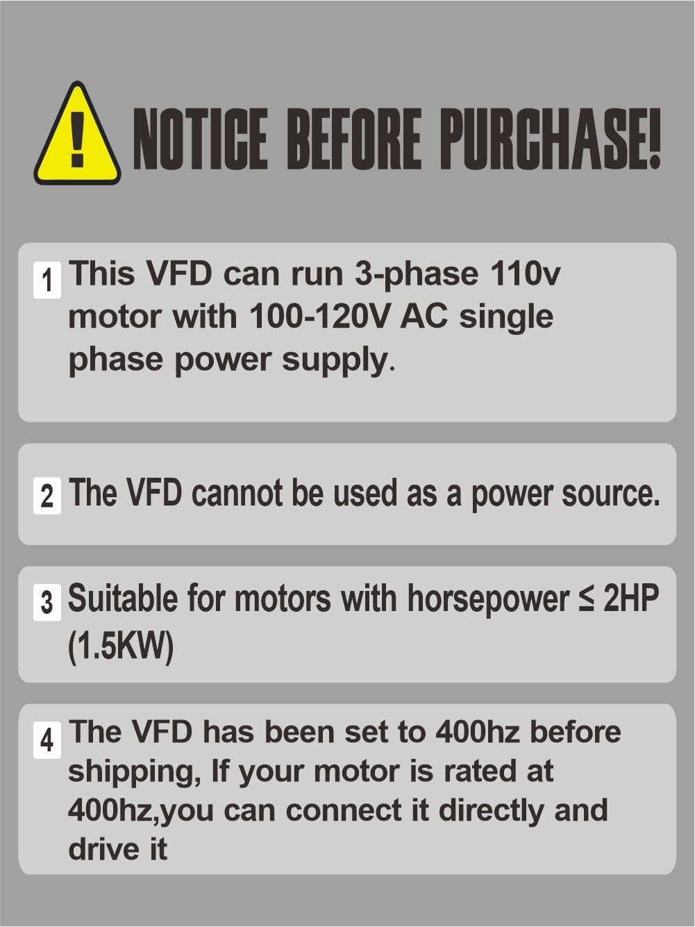 Vfd Convertervariable Frequency Drivesingle Phase 110v Input for Power เนยเ...