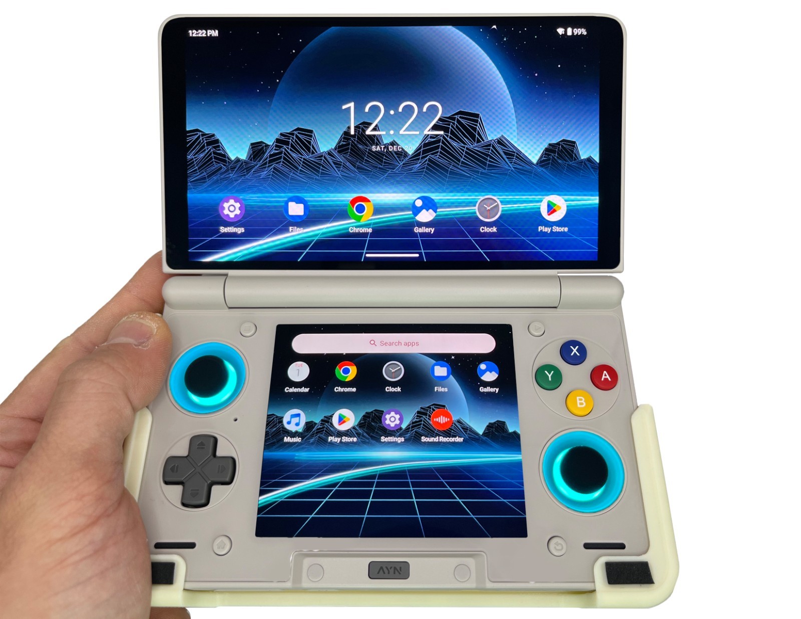 AYN Thor Compact Comfort Grip - 3D Printed - Built in Stylus Holder