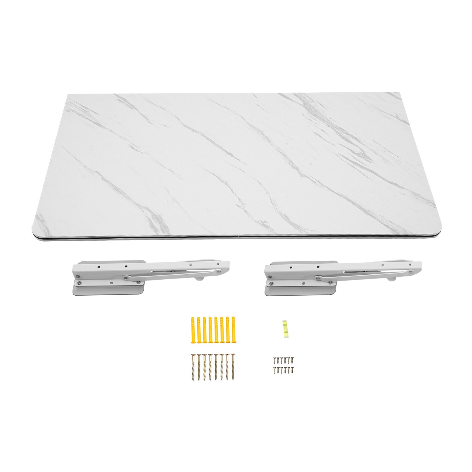 Folding Wall Mounted Laptop Desk with Brackets Space Saving Foldable Table US~