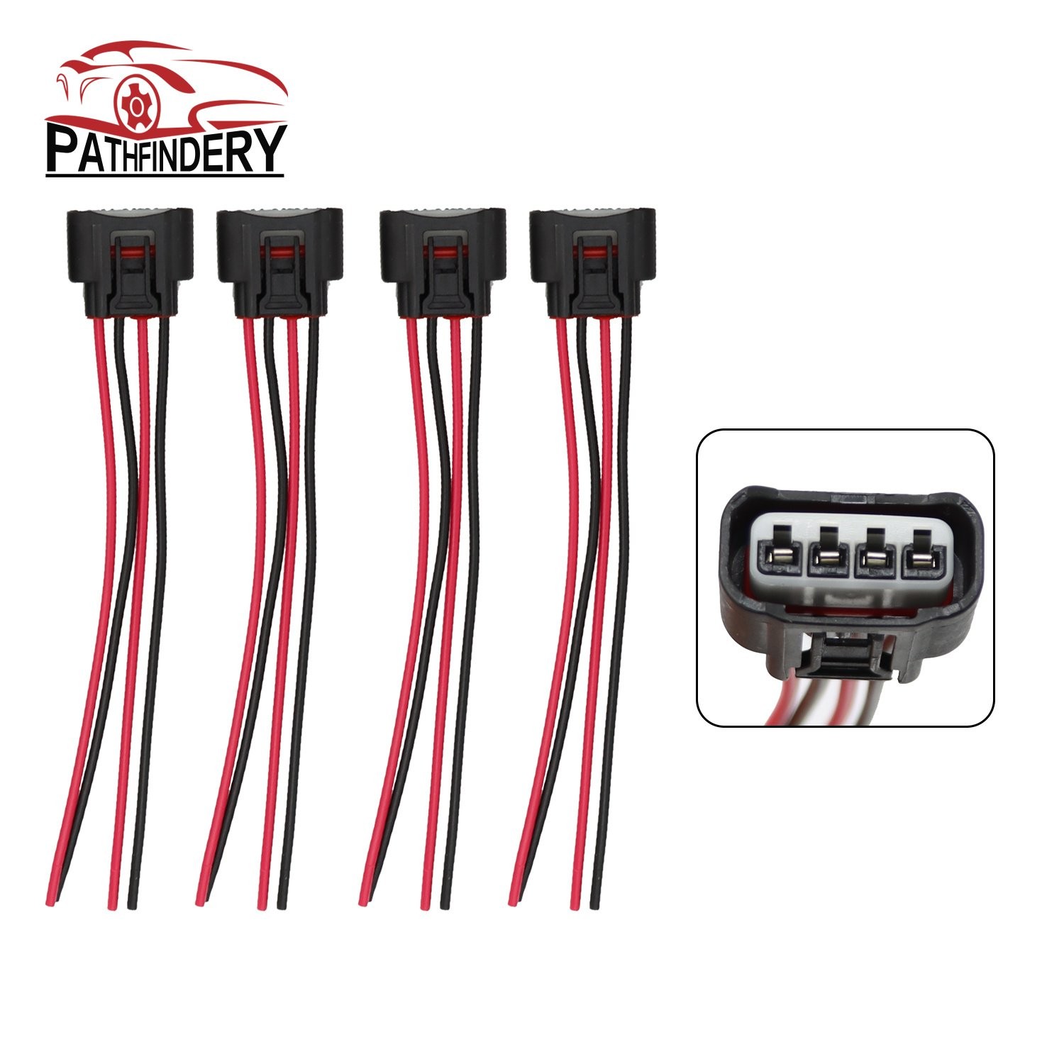 Ignition Coil Female Connector Plug Harness For 2002-2010 Toyota Camry 2.4L 4PCS