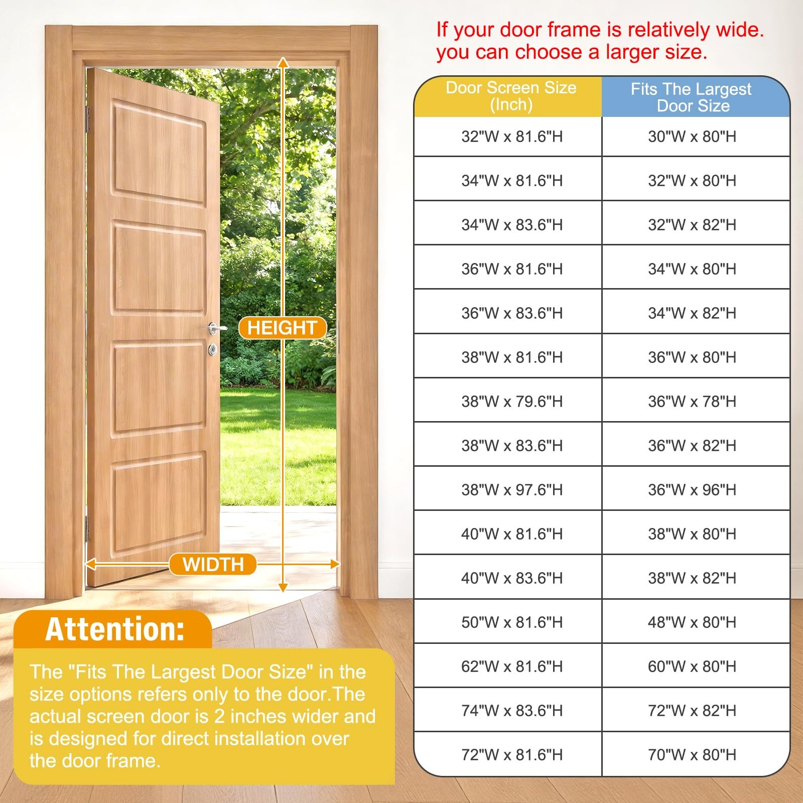 White Reversible Left Right Side Opening Screen Door, Mesh Magnetic Closure H...