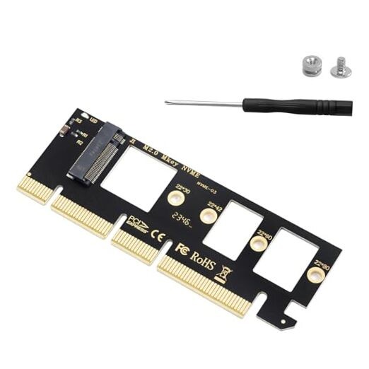 M.2 NVME to PCIe X16 Adapter, NVME/AHCI SSD to PCIe Expansion Card, PCIE-X16