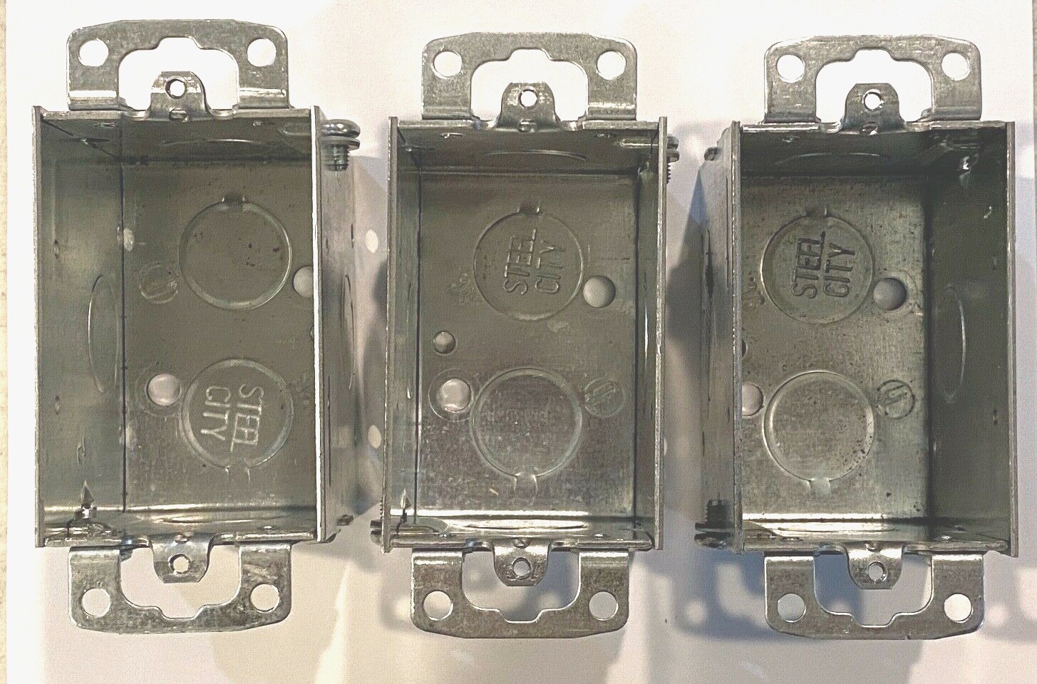 Lot of (3) Steel City #52 3x2 - 1/2d Gangable Switch Box