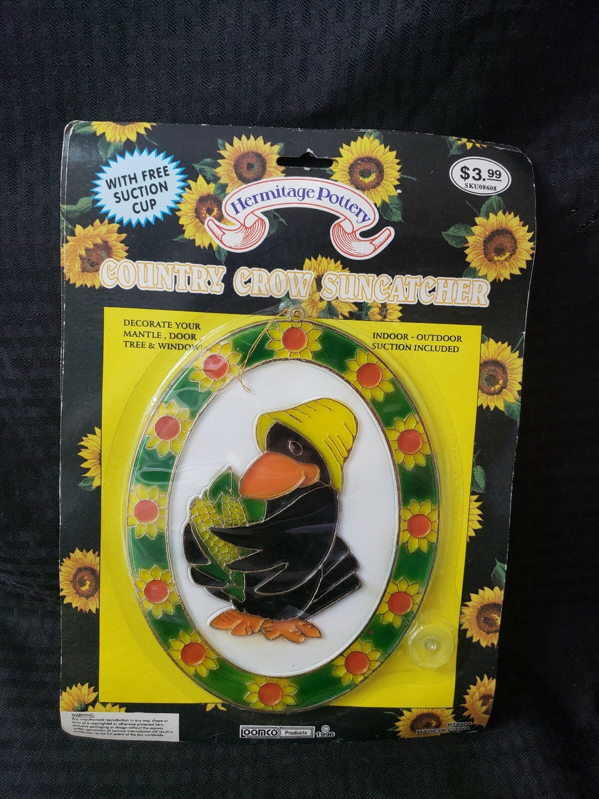 Vintage Country Crow Window Tree Hermitage Pottery Suncatchers Loomco