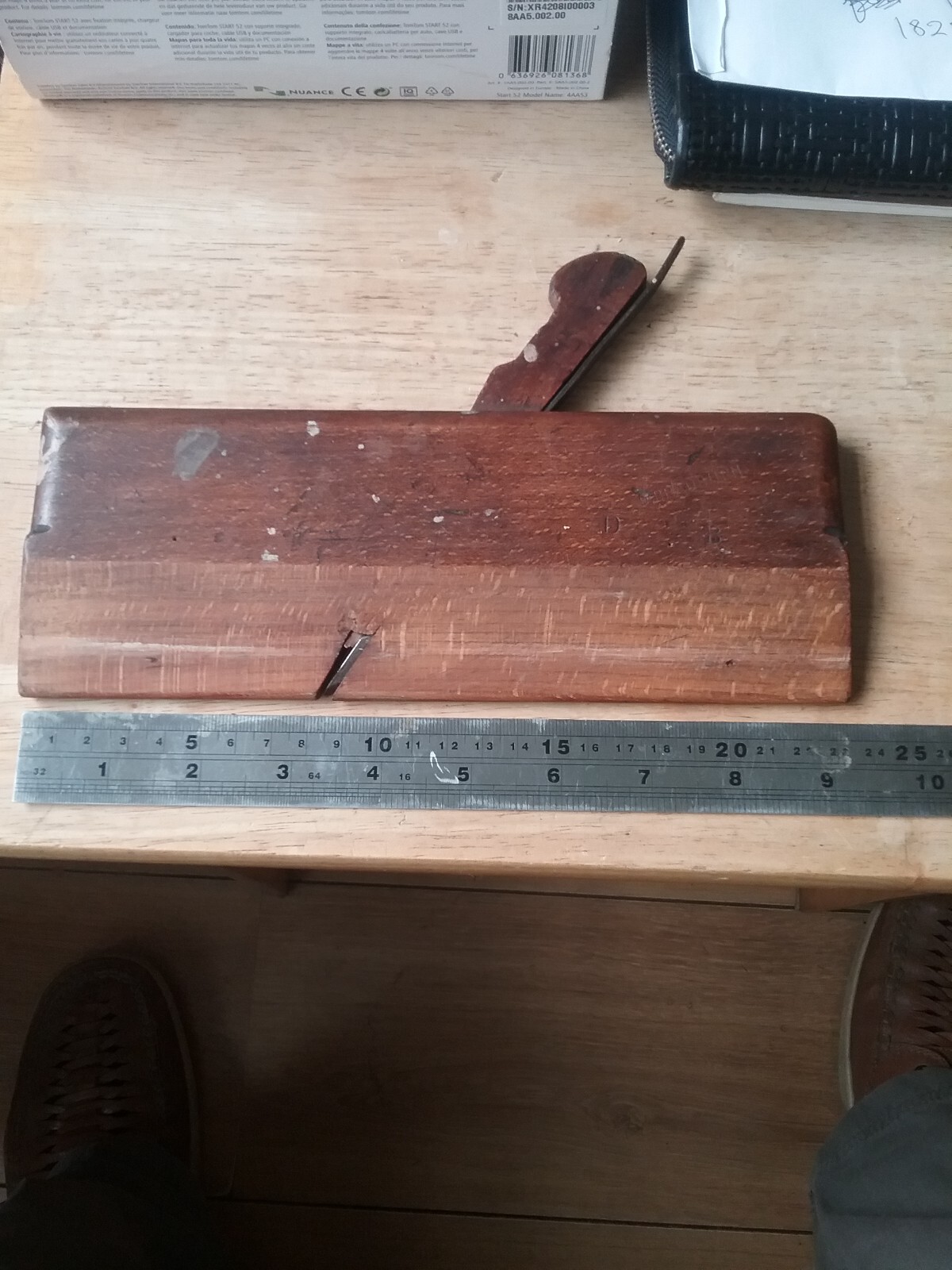 Antique Wood Plane for creating 1/8 inch curved groove Blade by HATTERSLEY 1830