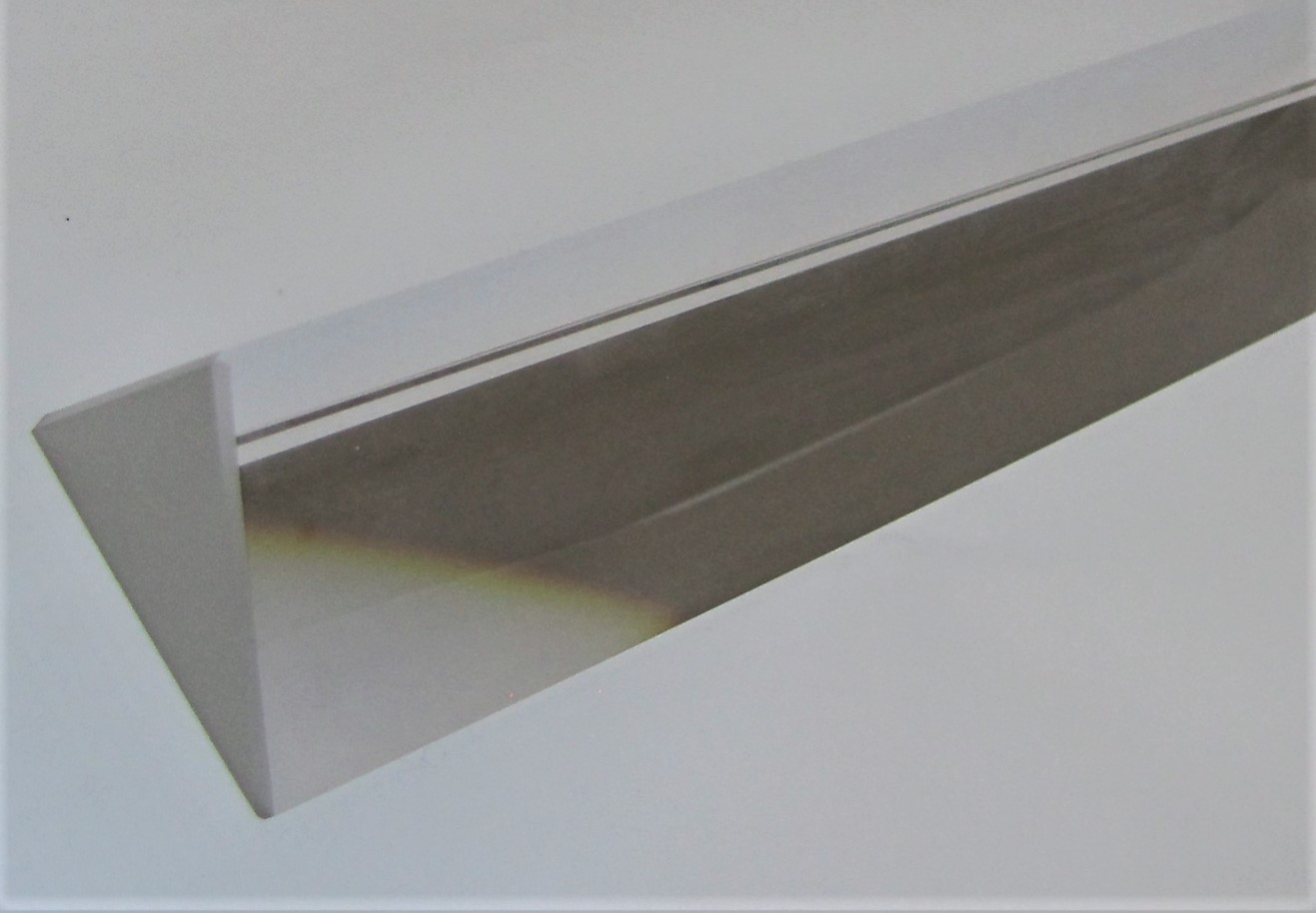 Large Optical Glass Triangular Prism 15cm x 4cm 6" Light Spectrum Physics w Box