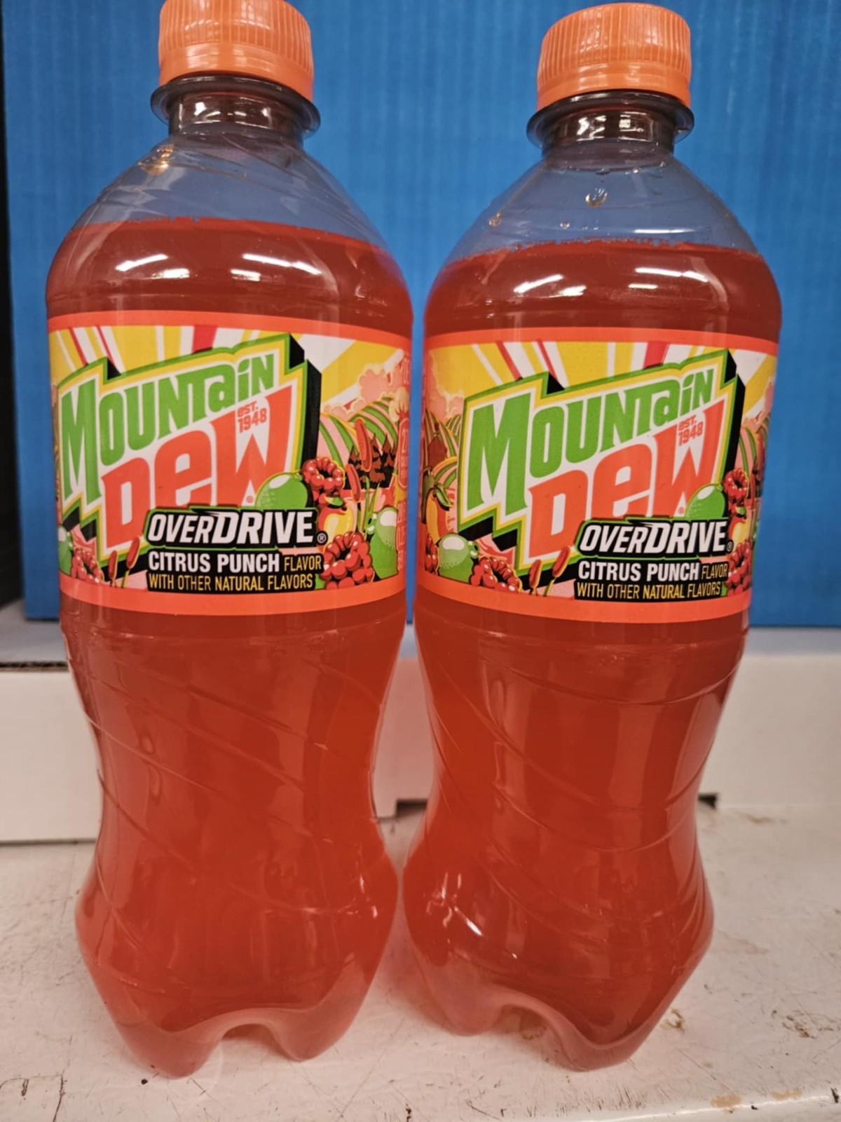 2 MountainDew Overdrive 20oz - CASEYS EXCLUSIVE - DISCONTINUED - BB 2/2026 - NEW