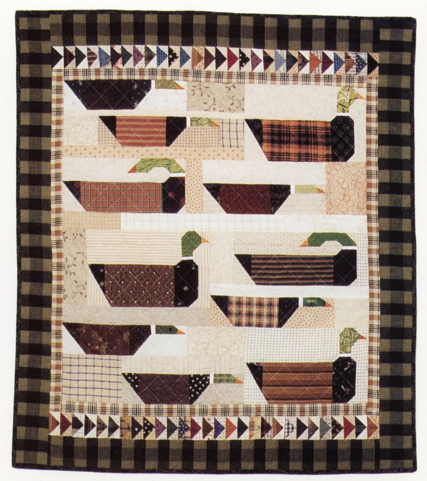 Unlimited Ducks Pieced Wall Hanging Quilt Pattern Country Threads 1994 Mallard