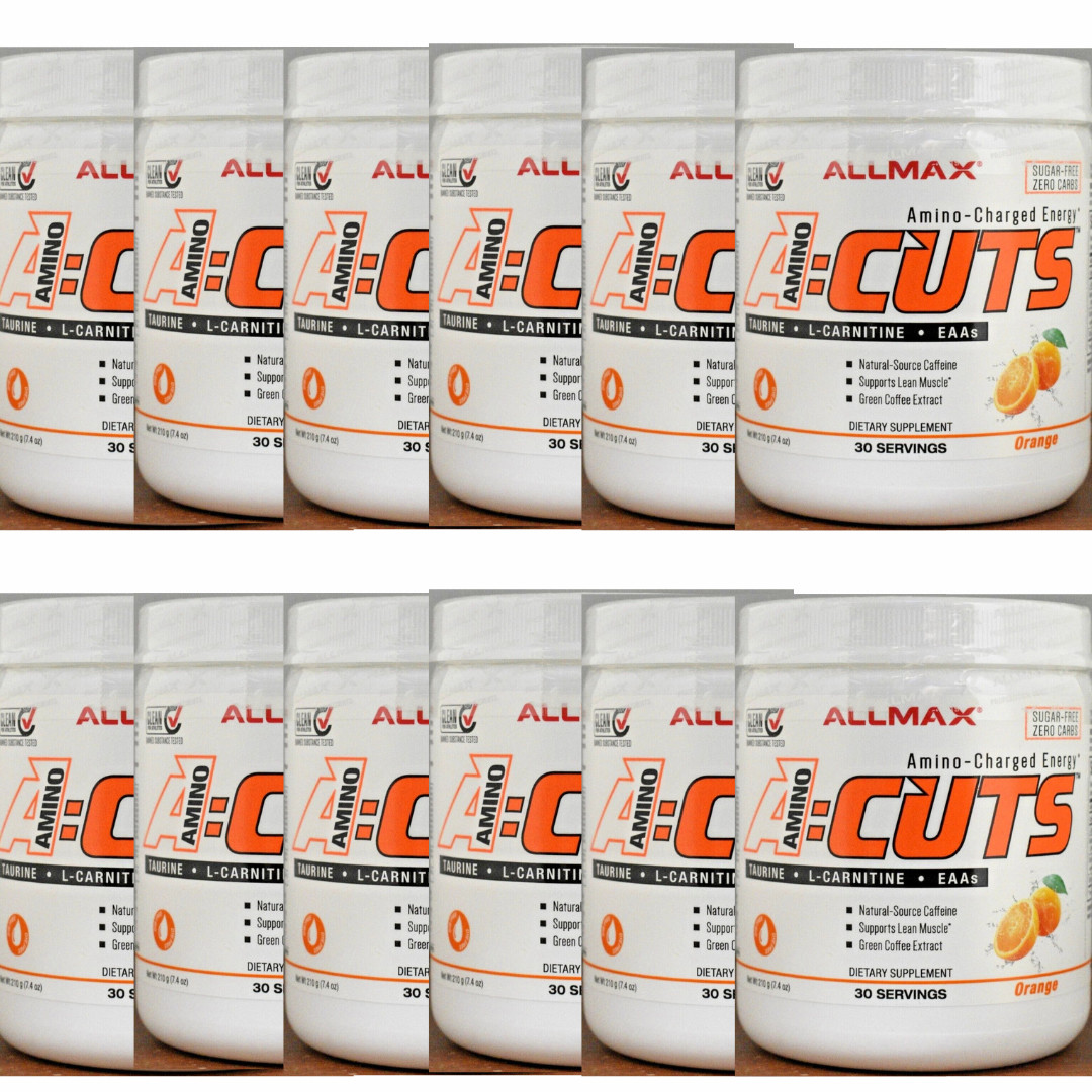 ALLMAX Nutrition A:CUTS Amino Charged Energy Drink Orange 210g Multi Packs