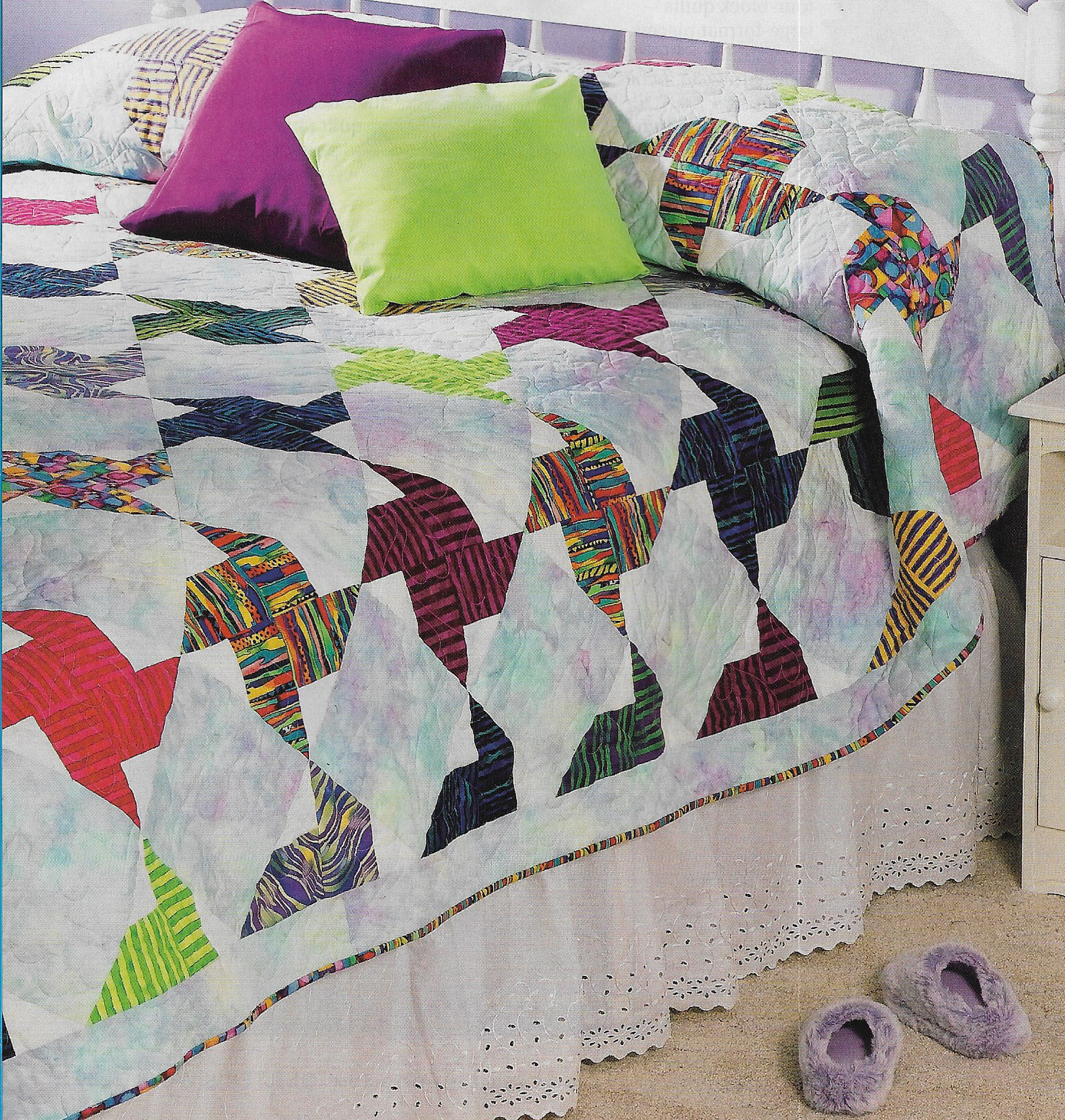 Mill Wheel Stripes Quilt quilting pattern instructions