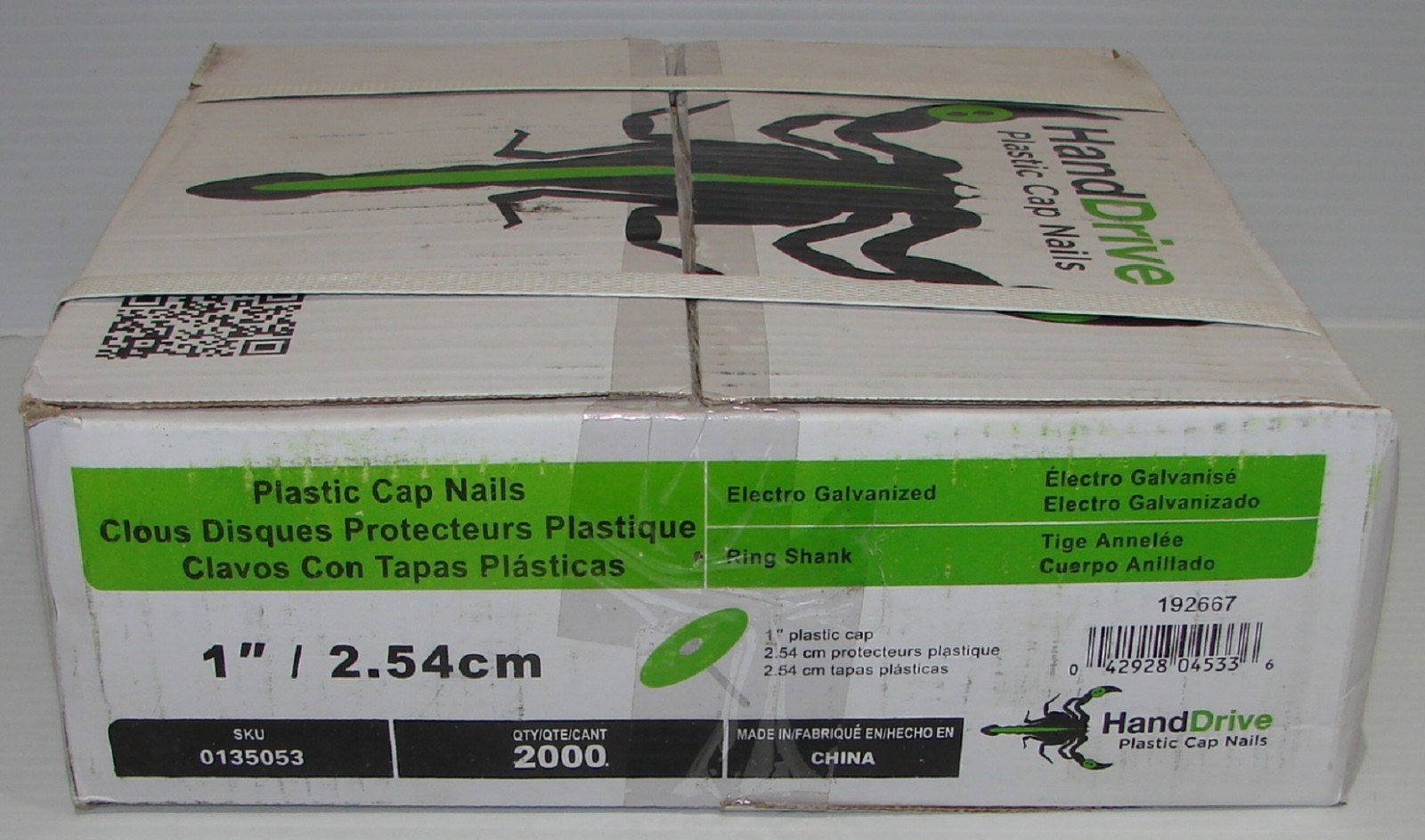 National Nail 0135053 1" Plastic Cap Nail 2000CT