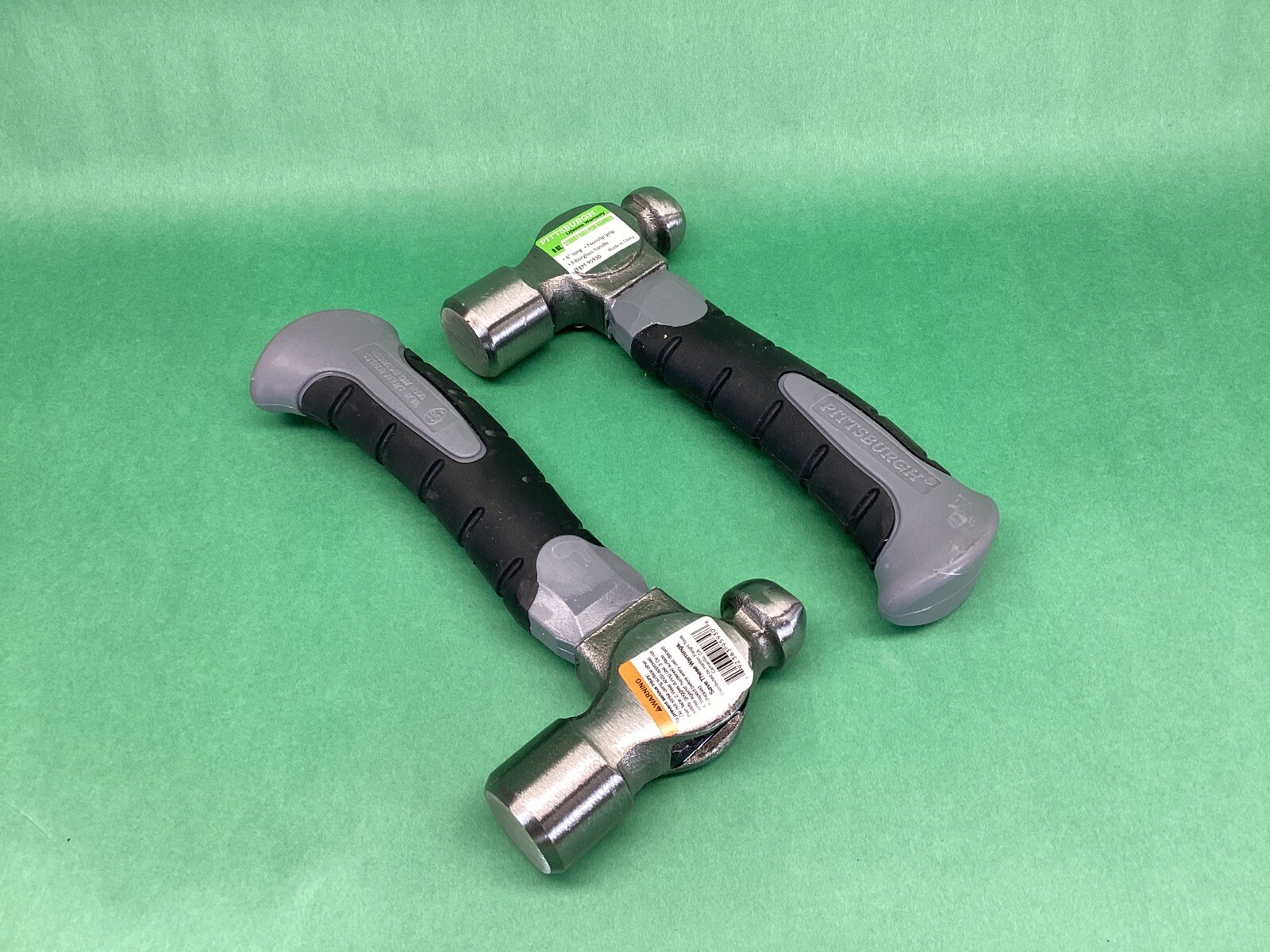 (2 PACK) 8 oz. Small Stubby Ball Pein Hammer Fiberglass Handle LIFETIME WARRANTY