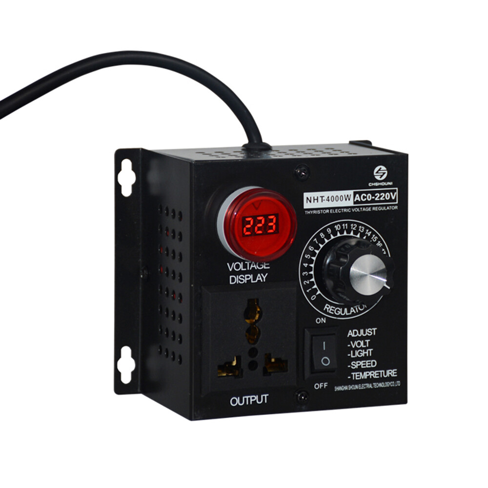4000W Voltage Regulator Speed Motor Fan Dimmer Variable Controller AC110-220V