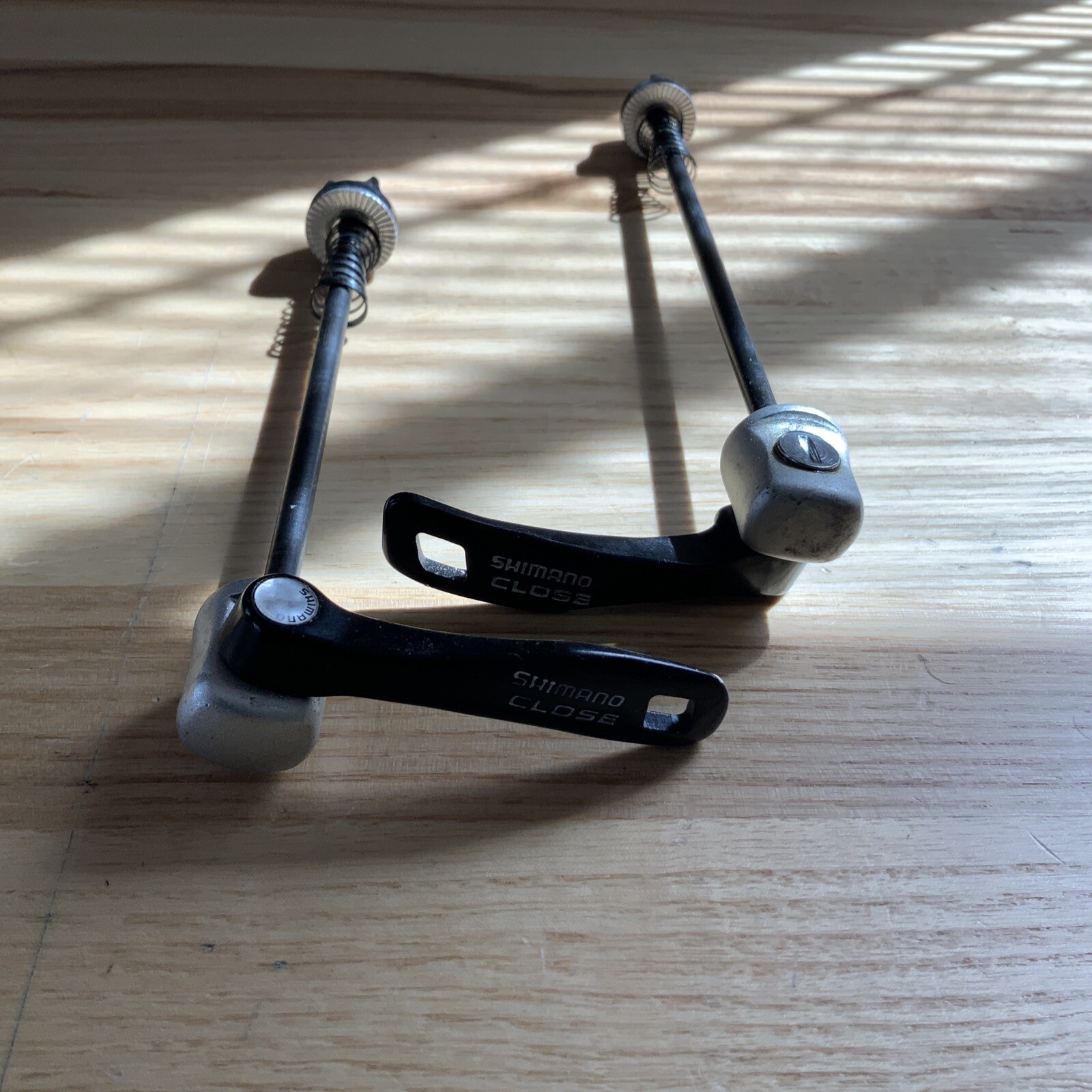 Vintage Shimano Skewer Set MTB Quick Release Black