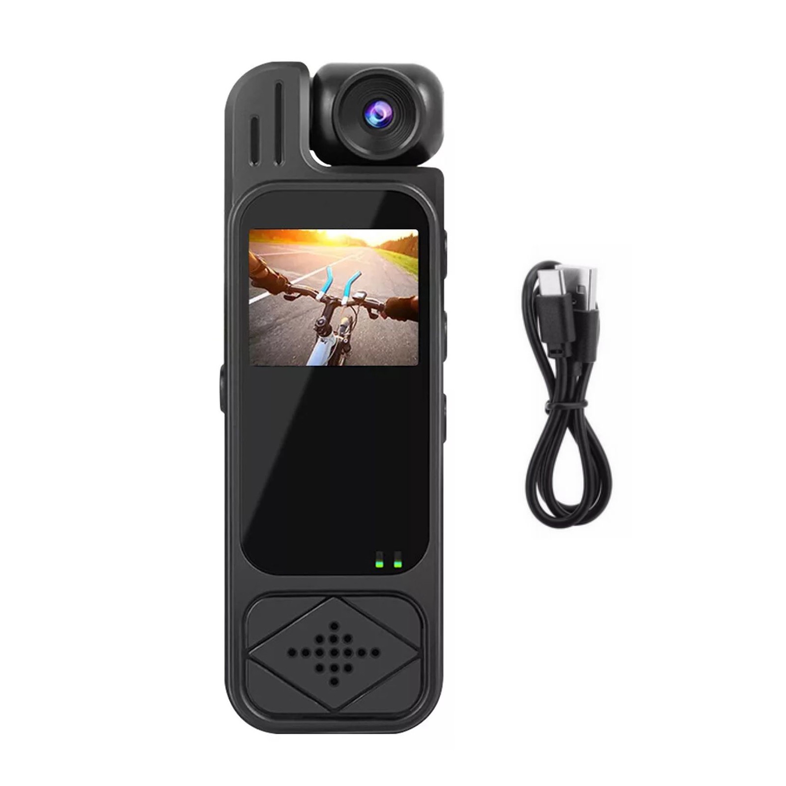 Black 180° Rotating Lens 1080P DVR IR Night Audio Video Recorder Camcorder