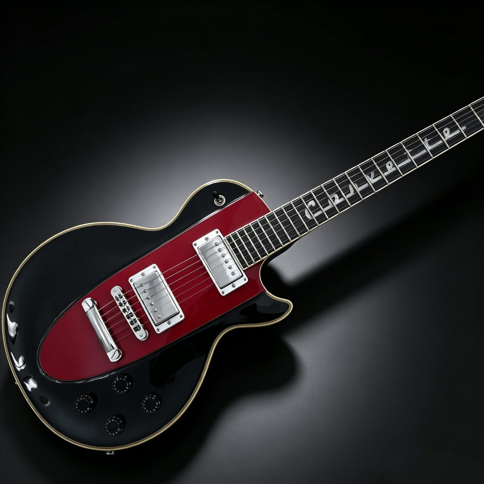 Black and Red 22 Fret Electric Guitar Silver Pickups Rosewood Fretboard 6 String