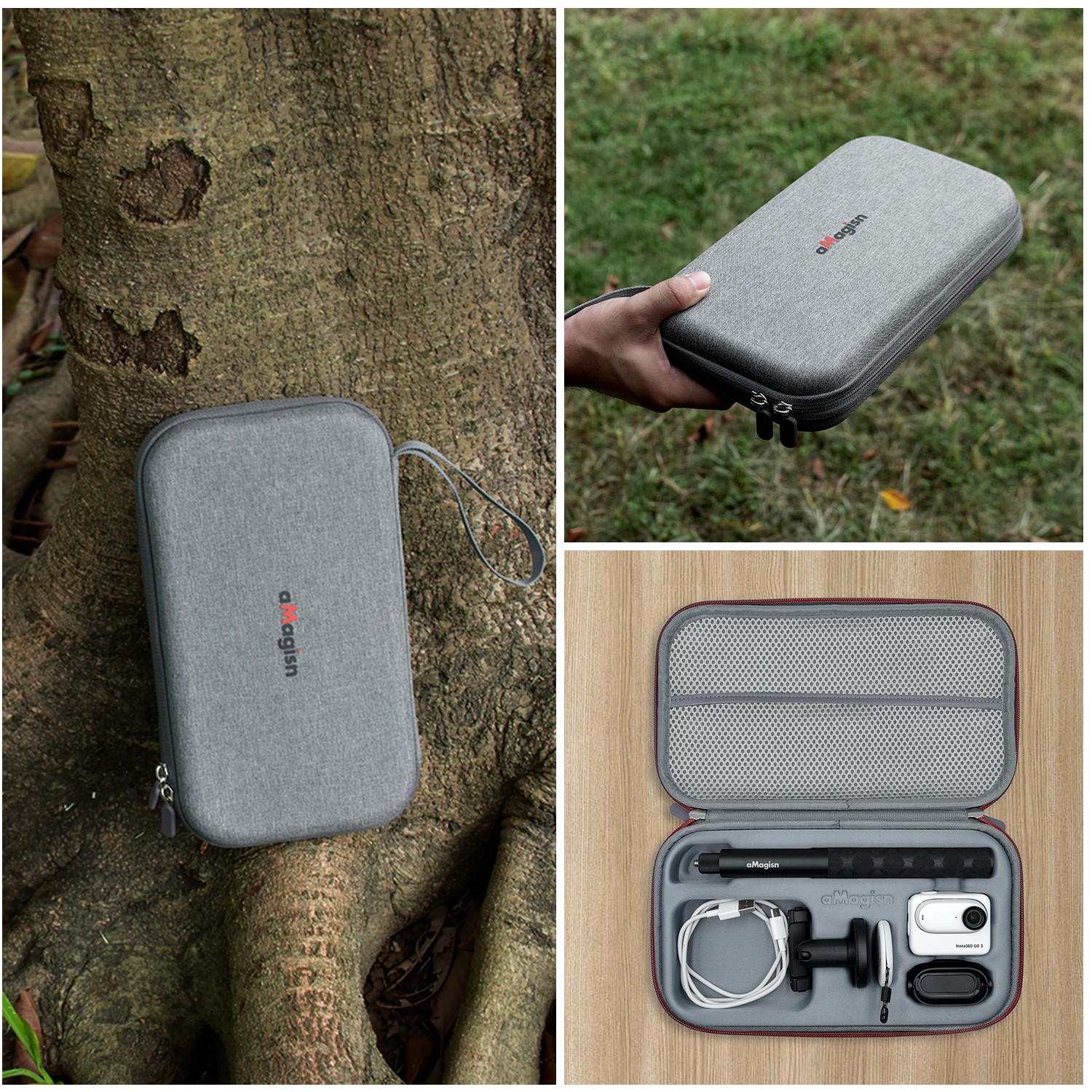 EVA Storage Bag Carrying Case for Insta360 GO 3 Action Camera Mount Accessories