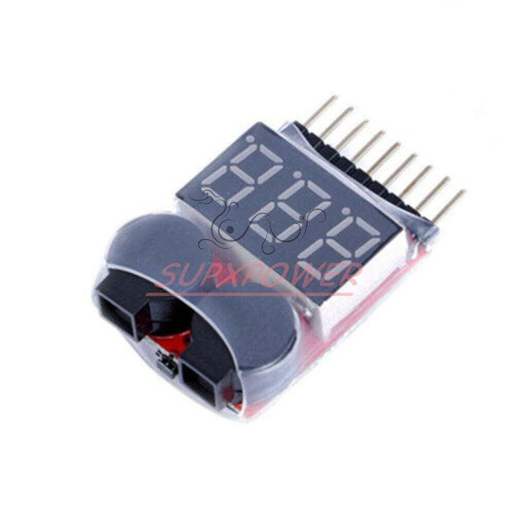 1-8S low voltage alarm battery voltage 2IN1 tester low voltage buzzer alarm 1PCS