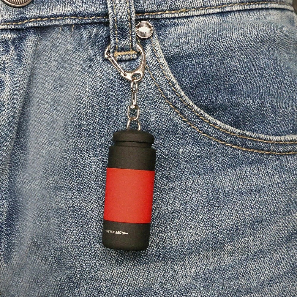 Mini USB Rechargeable LED Flashlight Pocket Torch Keychain Camping Lamp