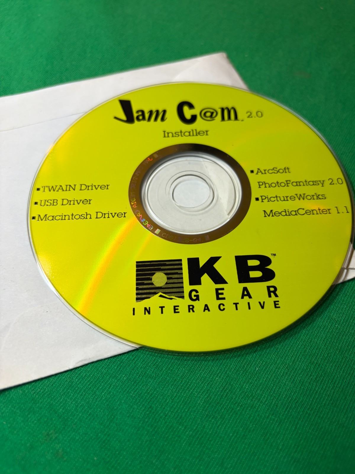 KB Gear Jam Cam 2.0 Vintage Driver Disc TWAIN USB Windows and Mac Driver Disc