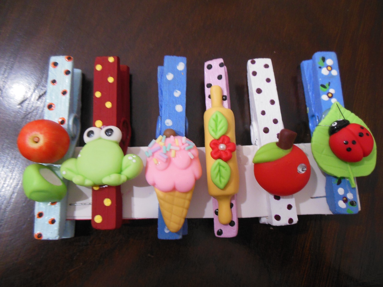 Decorative  Clothes pins / Hand Crafted ** Free  Shipping