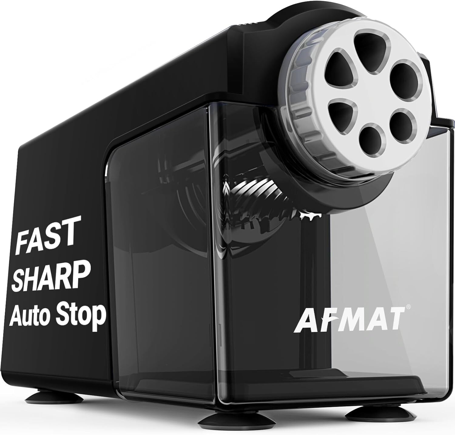 Electric Pencil Sharpener Heavy Duty, 6-Hole Classroom Black
