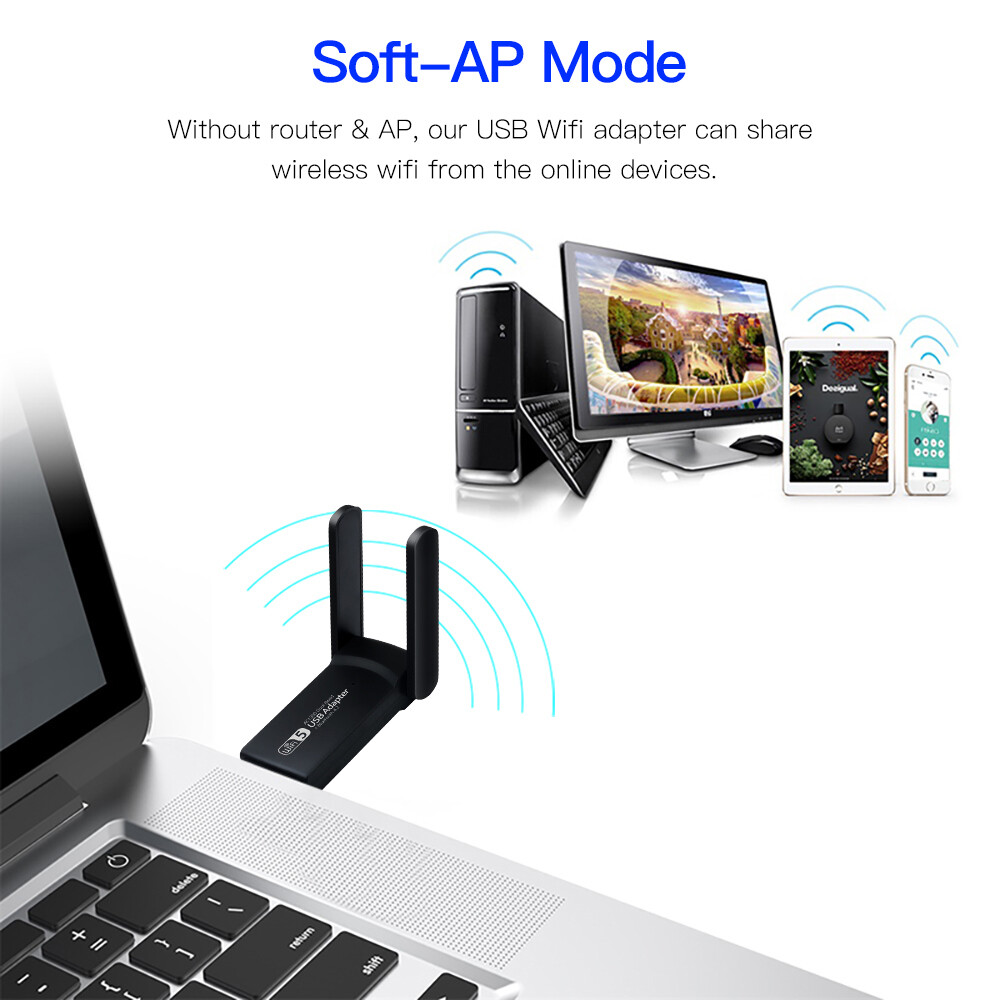 USB 3.0 Wireless Wifi Bluetooth Adapter Long Range Dongle Dual Band Network Card