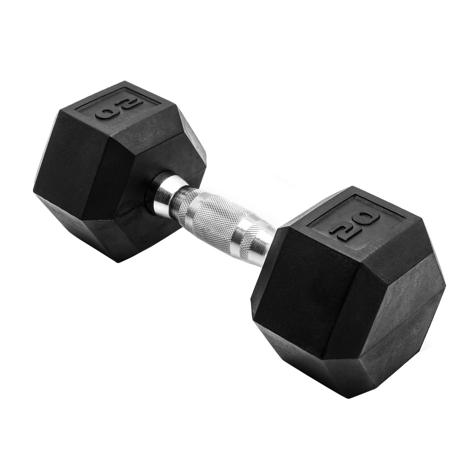 (2 pack) Barbell, 20lb Rubber Hex Dumbbell, Single