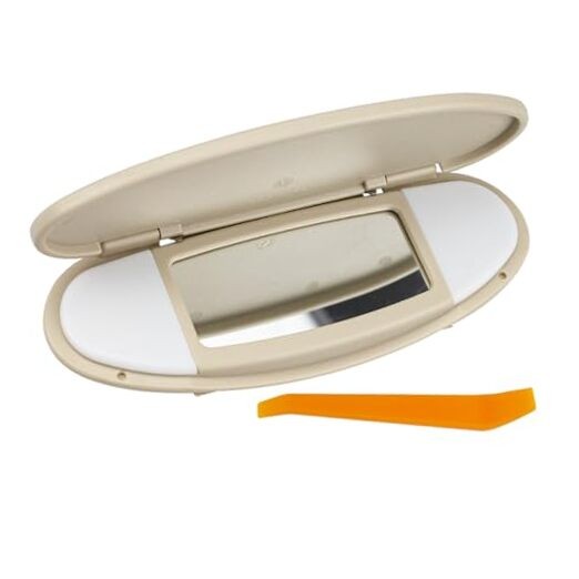 Sun Visor illuminated Mirror/Makeup Mirror Compatible with Mini Beige