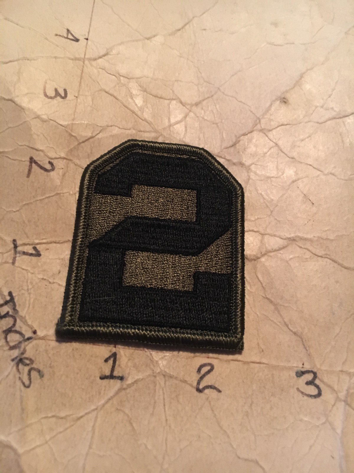 US 2nd Army m/e subdued patch 10/9/25